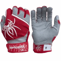 2022 Spiderz PRO Model Batting Gloves: Red/White