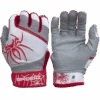 2022 Spiderz PRO Model Batting Gloves: White/Red -Head Banger Sports Store 2022SpiderzPRO White Red
