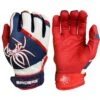 2023 Spiderz Pro Model Batting Gloves: White/Red/Navy -Head Banger Sports Store 2023SpiderzProModelBattingGloves White Red Navy Title
