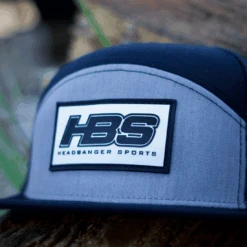 Headbanger Sports Lifestyle Pacific P787 6-Panel Arch Snapback Hat: Black / Heather Grey -Head Banger Sports Store 29