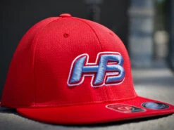 Headbanger Sports Exclusive I8508 Flexfit Aerated Performance Hat: Red / Carolina Blue