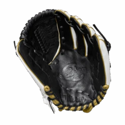 Wilson A500 SIREN 11.5" Youth Fastpitch Softball Glove: WTA05LF20115 5 Wilson A500 SIREN 11.5" Youth Fastpitch Softball Glove: WTA05LF20115 -Head Banger Sports Store A05LF2011 1 Siren 115 Black White MetallicGold Palm