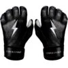 Bruce Bolt PREMIUM PRO Chrome Series Short Cuff Batting Gloves: Black -Head Banger Sports Store BB SC CHRB1