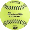 Worth Platinum Dot EXTREME Batting Practice Softballs: BPX12U -Head Banger Sports Store BPX12U