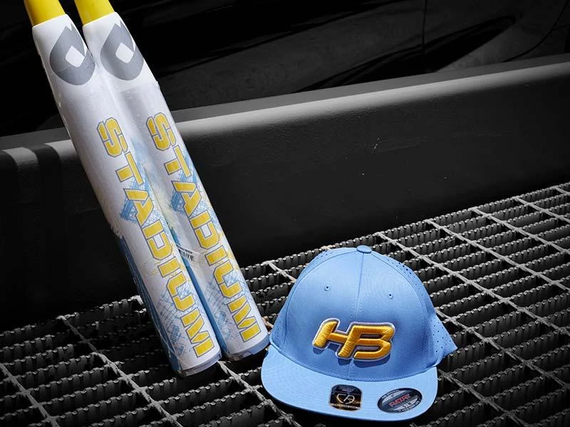 Headbanger Sports I8503 Cap America Flexfit Perforated Performance Hat: Powder Blue & Yellow 4 Headbanger Sports I8503 Cap America Flexfit Perforated Performance Hat: Powder Blue & Yellow - Image 4