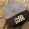 HB Sports American Flag Logo Two-Tone Cuff Beanies: Graphite 3 HB Sports American Flag Logo Two-Tone Cuff Beanies: Graphite -Head Banger Sports Store Graphite
