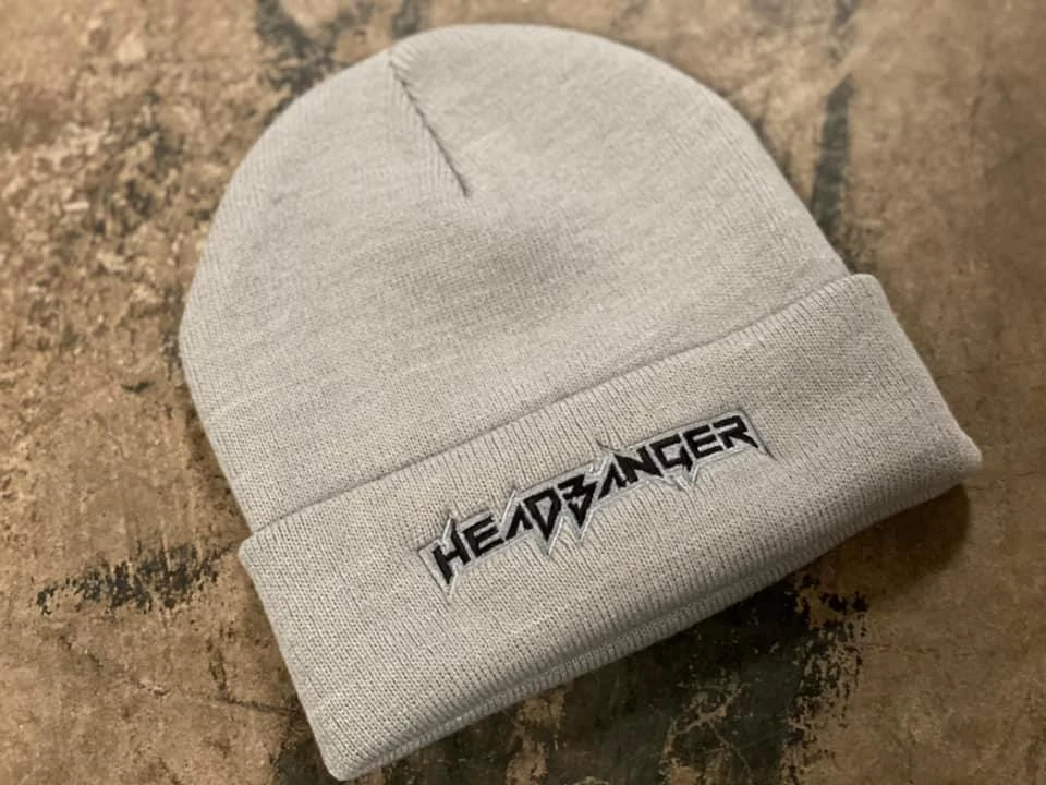 Headbanger Sports OG Logo'd Cuff Beanies: Grey 1 Headbanger Sports OG Logo'd Cuff Beanies: Grey