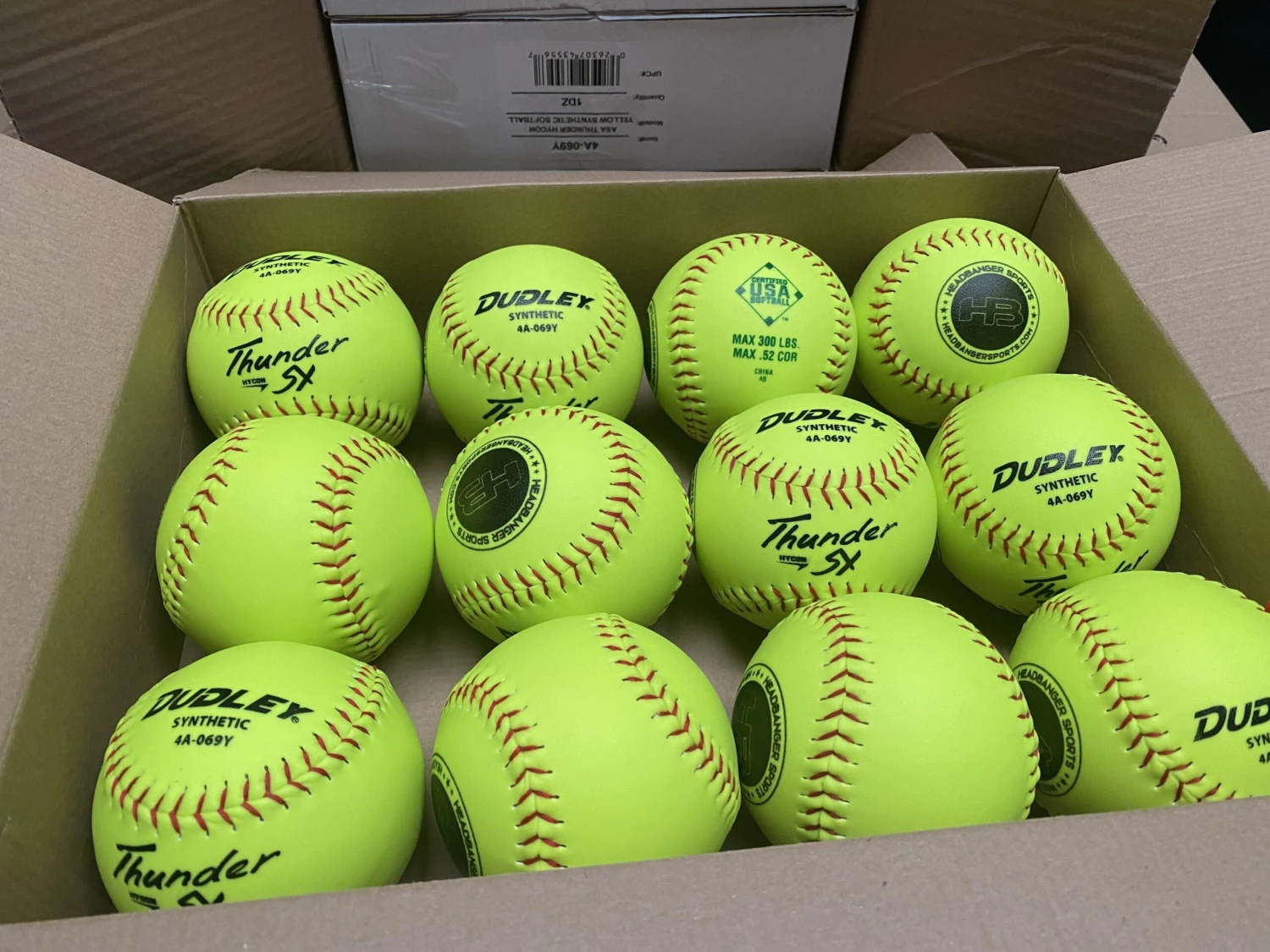 Dudley Thunder SY HYCON 12" USA/ASA Synthetic Slowpitch Softballs (DOZEN): 4A069Y 2 Dudley Thunder SY HYCON 12" USA/ASA Synthetic Slowpitch Softballs (DOZEN): 4A069Y - Image 2