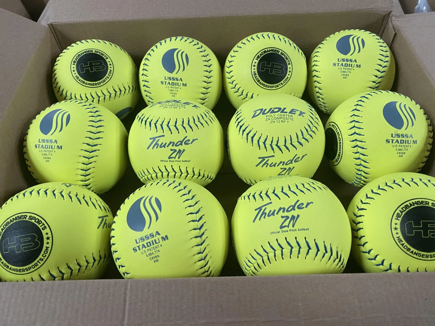 Dudley Thunder ZN 12" STADIUM 47/450 USSSA Slowpitch Softballs (DOZEN): 4U528Y 2 Dudley Thunder ZN 12" STADIUM 47/450 USSSA Slowpitch Softballs (DOZEN): 4U528Y - Image 2