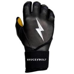 Bruce Bolt PREMIUM PRO Long Cuff Batting Gloves: Black 16 Bruce Bolt PREMIUM PRO Long Cuff Batting Gloves: Black -Head Banger Sports Store LC BLKG RIGHT