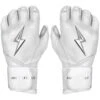 Bruce Bolt PREMIUM PRO Chrome Series Long Cuff Batting Gloves: White -Head Banger Sports Store LC CHRW HERO