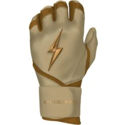 Bruce Bolt PREMIUM PRO Gold Series Batting Gloves: Long Cuff 12 Bruce Bolt PREMIUM PRO Gold Series Batting Gloves: Long Cuff -Head Banger Sports Store LC GLD LEFT