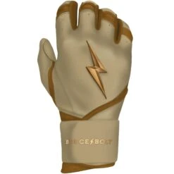 Bruce Bolt PREMIUM PRO Gold Series Batting Gloves: Long Cuff 14 Bruce Bolt PREMIUM PRO Gold Series Batting Gloves: Long Cuff -Head Banger Sports Store LC GLD RIGHT