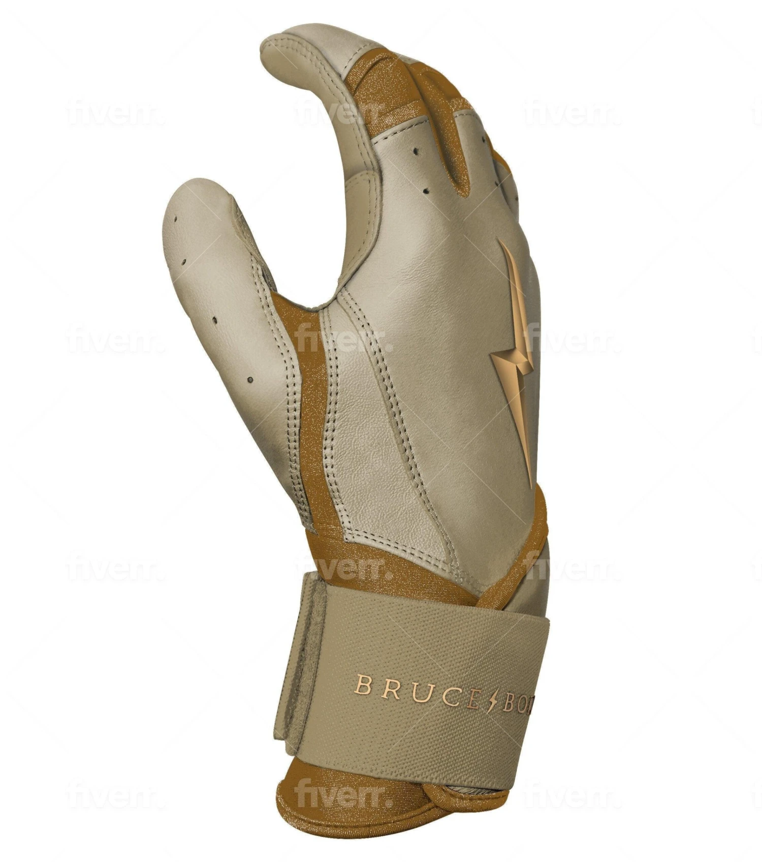 Bruce Bolt PREMIUM PRO Gold Series Batting Gloves: Long Cuff 8 Bruce Bolt PREMIUM PRO Gold Series Batting Gloves: Long Cuff - Image 8