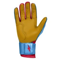 Bruce Bolt PREMIUM PRO BADER Series Long Cuff Batting Gloves: Baby Blue -Head Banger Sports Store LC HBB PALM