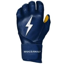 Bruce Bolt PREMIUM PRO Long Cuff Batting Gloves: Navy 8 Bruce Bolt PREMIUM PRO Long Cuff Batting Gloves: Navy -Head Banger Sports Store LC NVYG LEFT