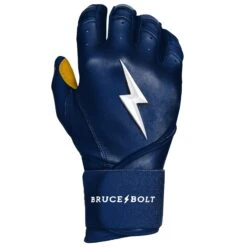 Bruce Bolt PREMIUM PRO Long Cuff Batting Gloves: Navy 10 Bruce Bolt PREMIUM PRO Long Cuff Batting Gloves: Navy -Head Banger Sports Store LC NVYG RIGHT