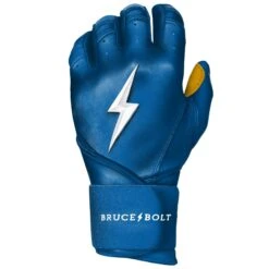 Bruce Bolt PREMIUM PRO Long Cuff Batting Gloves: Royal 8 Bruce Bolt PREMIUM PRO Long Cuff Batting Gloves: Royal -Head Banger Sports Store LC ROYG LEFT