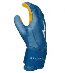 Bruce Bolt PREMIUM PRO Long Cuff Batting Gloves: Royal 11 Bruce Bolt PREMIUM PRO Long Cuff Batting Gloves: Royal -Head Banger Sports Store LC ROYG SIDE