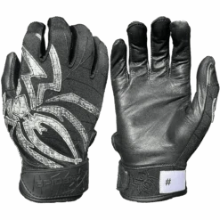 Limited Edition Spiderz PRIZM Batting Gloves: Black Mamba