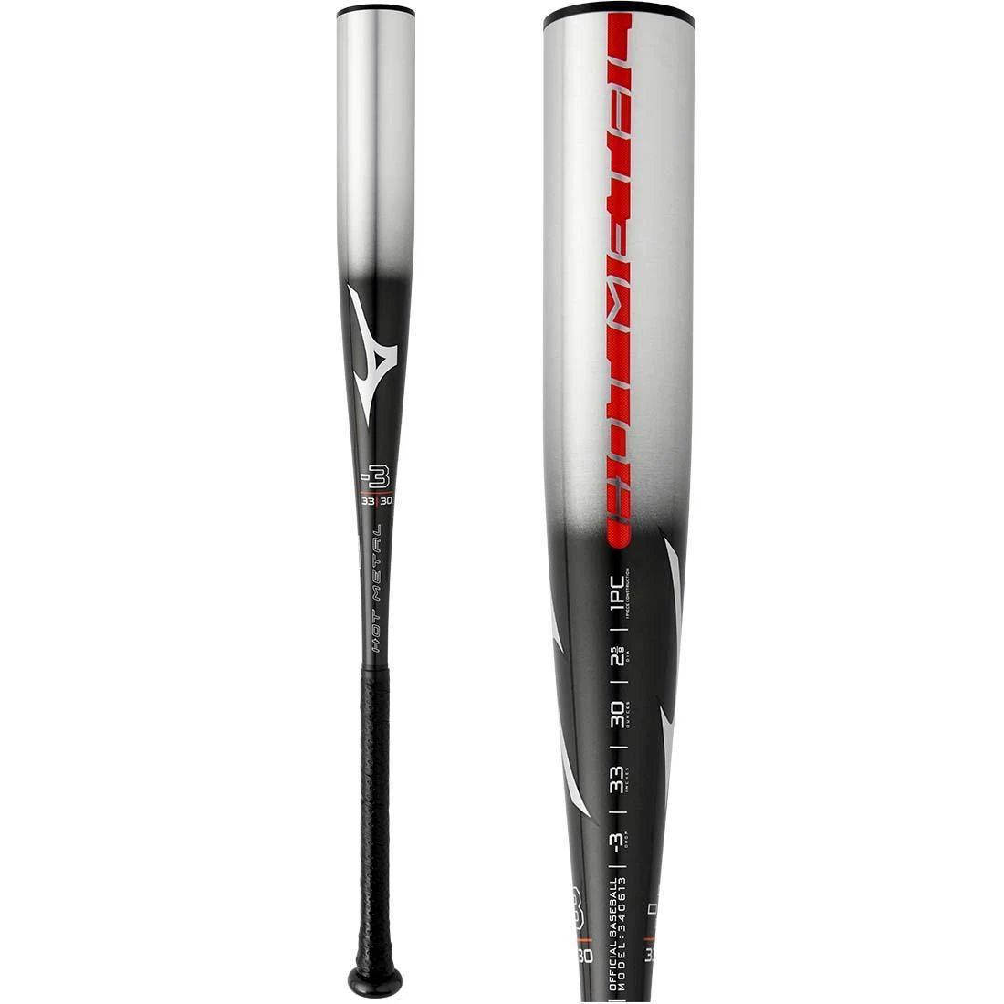 2022 Mizuno B22 Hot Metal (-3) BBCOR Baseball Bat: 340613 1 2022 Mizuno B22 Hot Metal (-3) BBCOR Baseball Bat: 340613