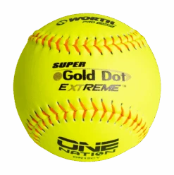 Worth 12" One Nation Super Gold Dot Extreme Slowpitch Softballs (One Dozen): ON12CY