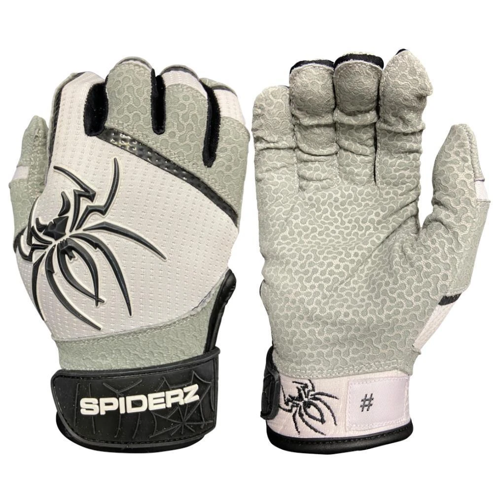 2022 Spiderz PRO Model Batting Gloves: White/Black 1 2022 Spiderz PRO Model Batting Gloves: White/Black