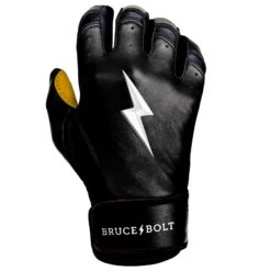 Bruce Bolt PREMIUM PRO Short Cuff Batting Gloves: Black -Head Banger Sports Store SC BLKG RIGHT