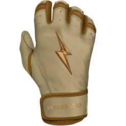 Bruce Bolt PREMIUM PRO Gold Series Batting Gloves: Short Cuff 14 Bruce Bolt PREMIUM PRO Gold Series Batting Gloves: Short Cuff -Head Banger Sports Store SC GLD RIGHT