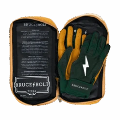 Bruce Bolt PREMIUM PRO Short Cuff Batting Gloves: GREEN 14 Bruce Bolt PREMIUM PRO Short Cuff Batting Gloves: GREEN -Head Banger Sports Store SC GRNG BAG2