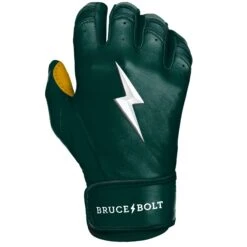 Bruce Bolt PREMIUM PRO Short Cuff Batting Gloves: GREEN 17 Bruce Bolt PREMIUM PRO Short Cuff Batting Gloves: GREEN -Head Banger Sports Store SC GRNG RIGHT