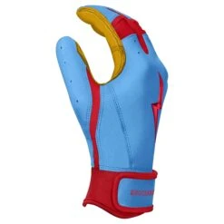 Bruce Bolt PREMIUM PRO BADER Series Short Cuff Batting Gloves: Baby Blue -Head Banger Sports Store SC HBB SIDE