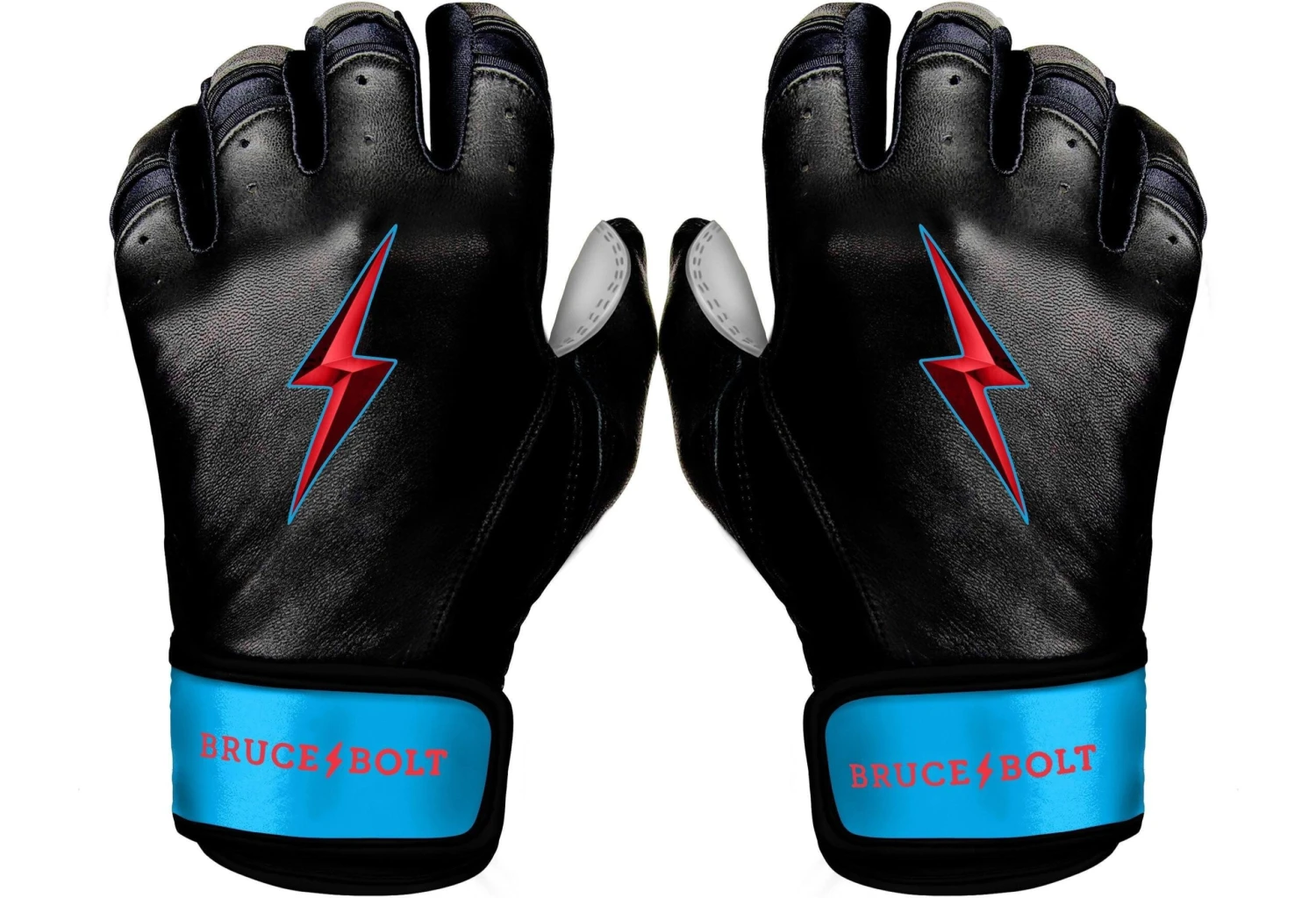 Bruce Bolt PREMIUM PRO BRINSON Series Short Cuff Batting Gloves: Black 1 Bruce Bolt PREMIUM PRO BRINSON Series Short Cuff Batting Gloves: Black