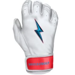 Bruce Bolt PREMIUM PRO BRINSON Series Short Cuff Batting Gloves: White 8 Bruce Bolt PREMIUM PRO BRINSON Series Short Cuff Batting Gloves: White -Head Banger Sports Store SC LBW RIGHT