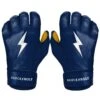 Bruce Bolt PREMIUM PRO Short Cuff Batting Gloves: Navy 13 Bruce Bolt PREMIUM PRO Short Cuff Batting Gloves: Navy -Head Banger Sports Store SC NVYG HERO