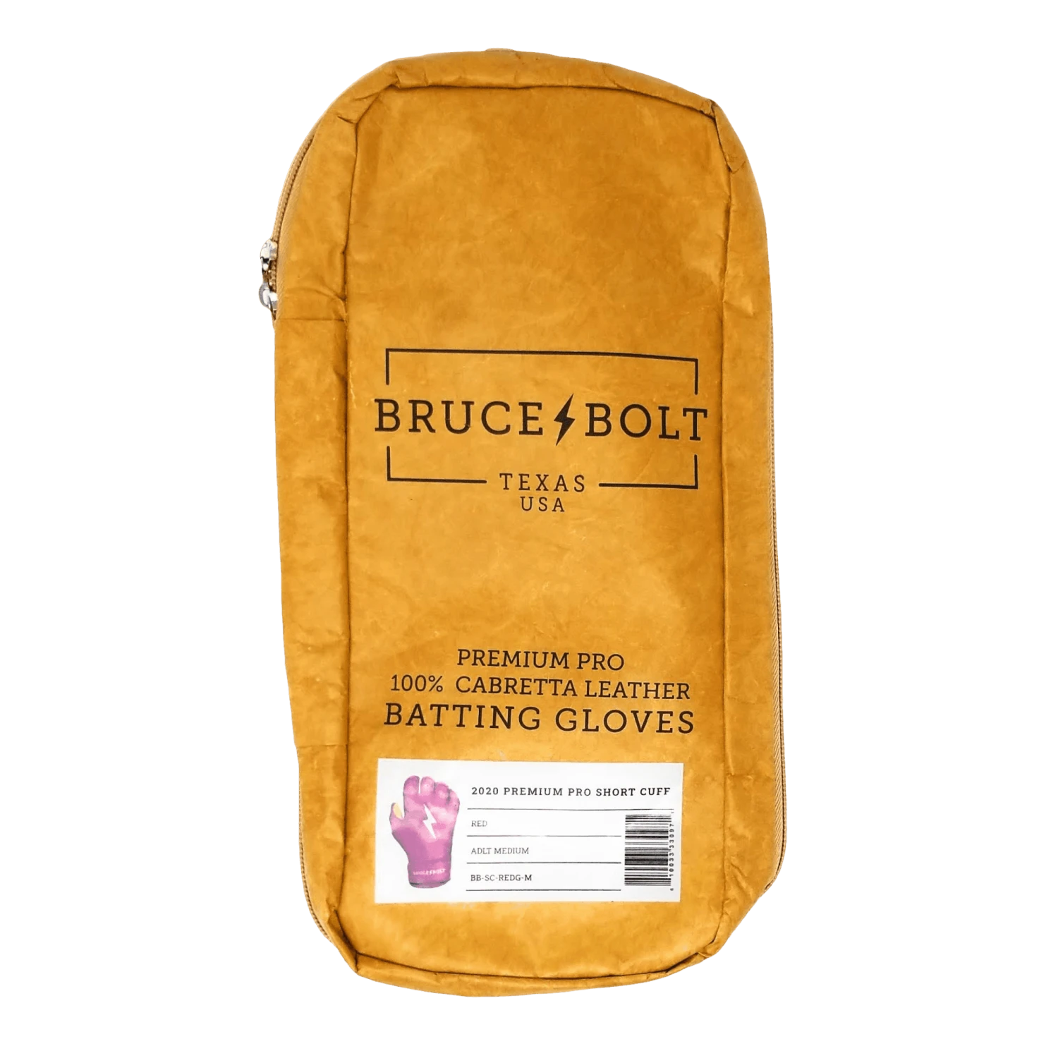 Bruce Bolt PREMIUM PRO Short Cuff Batting Gloves: Red 6 Bruce Bolt PREMIUM PRO Short Cuff Batting Gloves: Red - Image 6