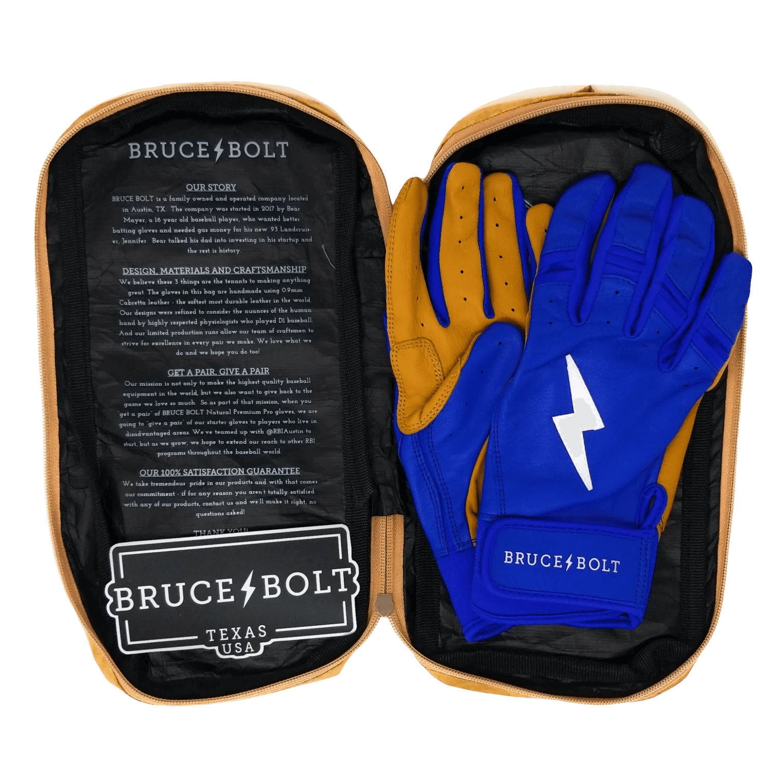 Bruce Bolt PREMIUM PRO Short Cuff Batting Gloves: Royal 6 Bruce Bolt PREMIUM PRO Short Cuff Batting Gloves: Royal - Image 6