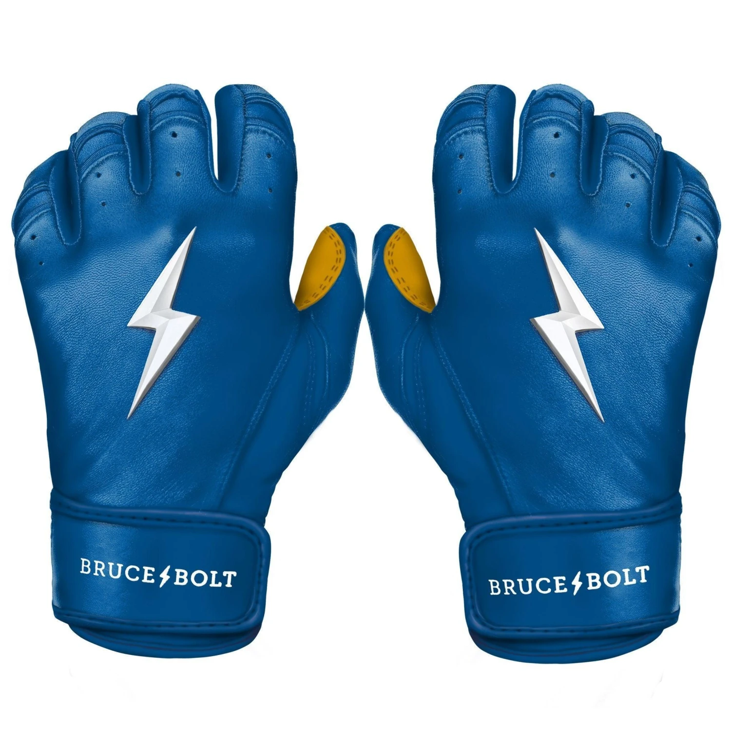 Bruce Bolt PREMIUM PRO Short Cuff Batting Gloves: Royal 1 Bruce Bolt PREMIUM PRO Short Cuff Batting Gloves: Royal
