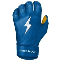 Bruce Bolt PREMIUM PRO Short Cuff Batting Gloves: Royal 17 Bruce Bolt PREMIUM PRO Short Cuff Batting Gloves: Royal -Head Banger Sports Store SC ROYG LEFT