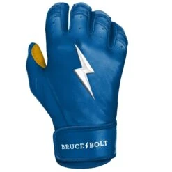 Bruce Bolt PREMIUM PRO Short Cuff Batting Gloves: Royal 19 Bruce Bolt PREMIUM PRO Short Cuff Batting Gloves: Royal -Head Banger Sports Store SC ROYG RIGHT