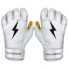 Bruce Bolt PREMIUM PRO Short Cuff Batting Gloves: White 10 Bruce Bolt PREMIUM PRO Short Cuff Batting Gloves: White -Head Banger Sports Store SC WHTG HERO