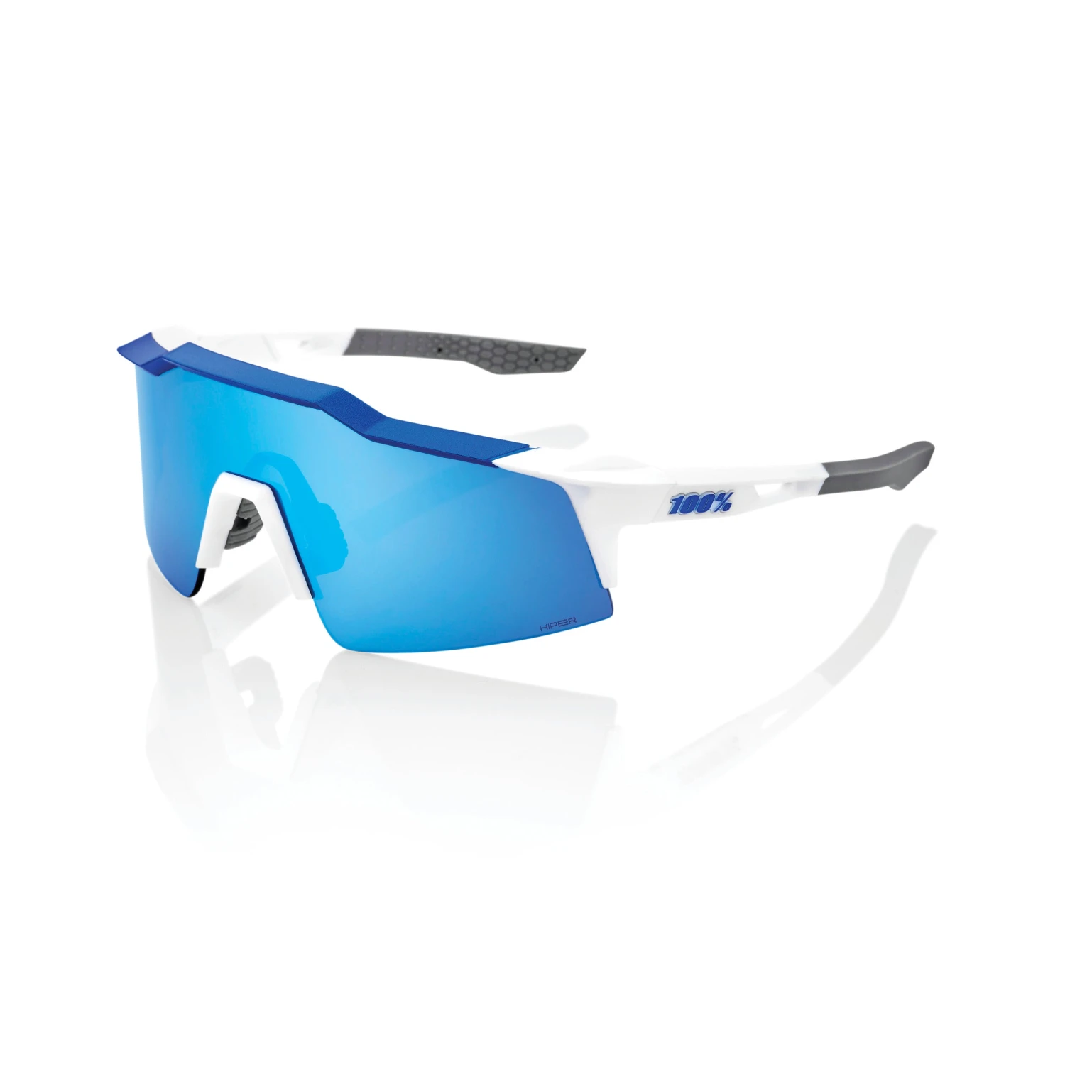 100% SPEEDCRAFT SL Matte White - HiPER Blue Multilayer Mirror Lens 1 100% SPEEDCRAFT SL Matte White - HiPER Blue Multilayer Mirror Lens
