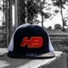 Headbanger Sports I8501 Cap America Flexfit Performance Trucker Mesh Back Hat: Black / White / Sunset 8 Headbanger Sports I8501 Cap America Flexfit Performance Trucker Mesh Back Hat: Black / White / Sunset -Head Banger Sports Store Sundset1