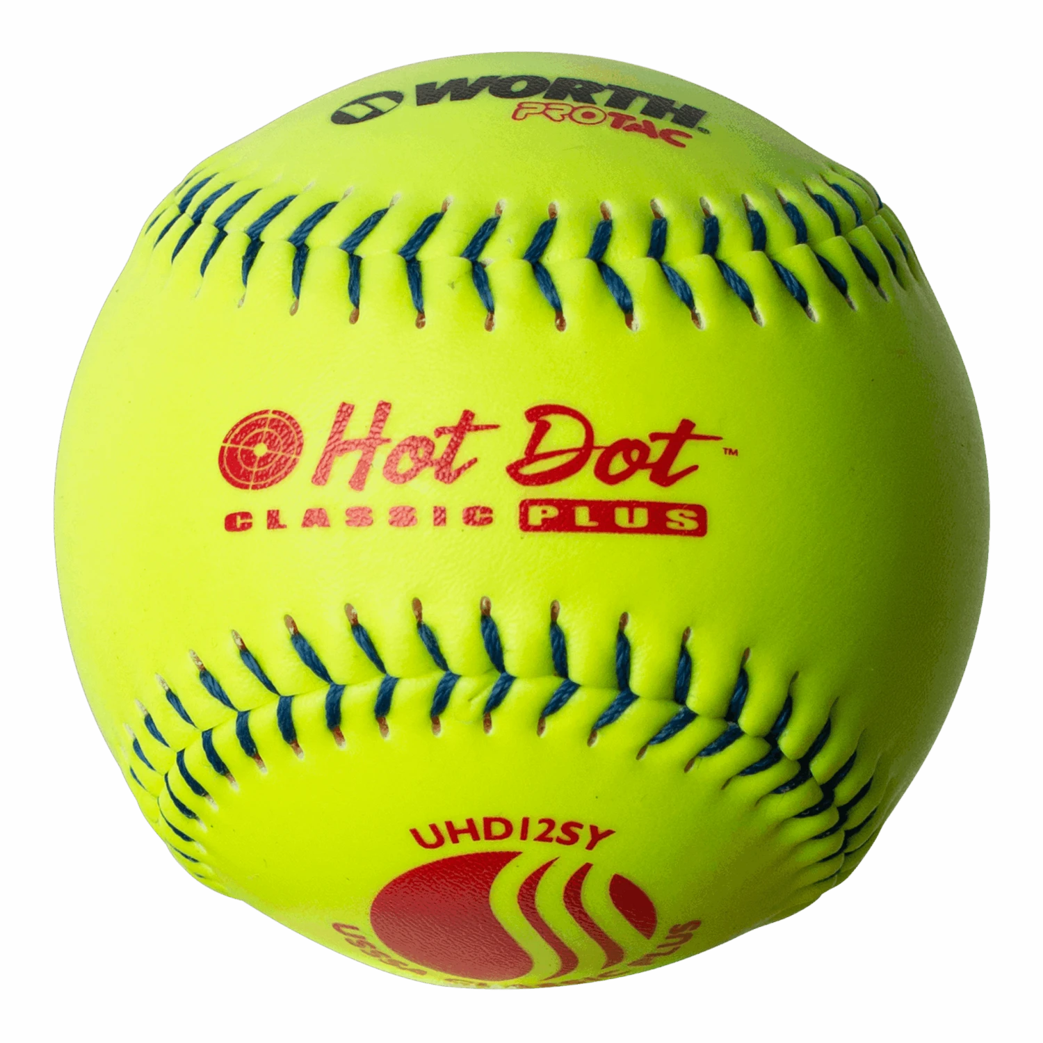 Worth 12" Classic Plus USSSA Hot Dot Slowpitch Softballs (Dozen): UHD12SY 1 Worth 12" Classic Plus USSSA Hot Dot Slowpitch Softballs (Dozen): UHD12SY