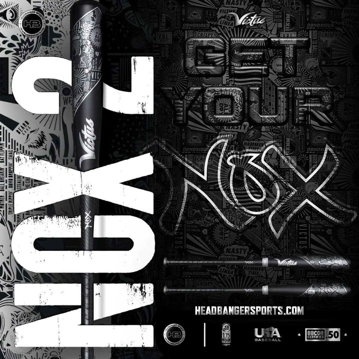 Victus NOX 2 (-3) BBCOR Baseball Bat: VCBN2 2 Victus NOX 2 (-3) BBCOR Baseball Bat: VCBN2 - Image 2