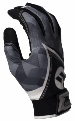 2020 Black Worth Batting Gloves: WBGL20-BLK 5 2020 Black Worth Batting Gloves: WBGL20-BLK -Head Banger Sports Store WBGL20 BLK side