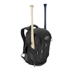 Wilson A2000 Players Backpack Bat Bag: WTA2000 -Head Banger Sports Store WTA20BPBL 1 Wilson A2000 Backpack Black Silver Front wBats.png.cq5dam.web .1200.1200
