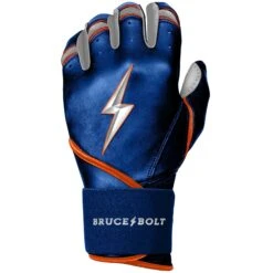 Bruce Bolt PREMIUM PRO NIMMO Long Cuff Batting Gloves: Mets Blue -Head Banger Sports Store premium pro nimmo series long cuff batting gloves blue gloves brucebolt 261498