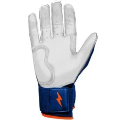 Bruce Bolt PREMIUM PRO NIMMO Long Cuff Batting Gloves: Mets Blue -Head Banger Sports Store premium pro nimmo series long cuff batting gloves blue gloves brucebolt 291082