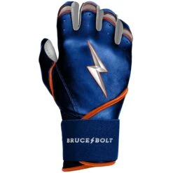 Bruce Bolt PREMIUM PRO NIMMO Long Cuff Batting Gloves: Mets Blue -Head Banger Sports Store premium pro nimmo series long cuff batting gloves blue gloves brucebolt 426818